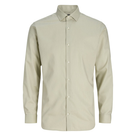 Chemise en coton biologique verte unie avec une...