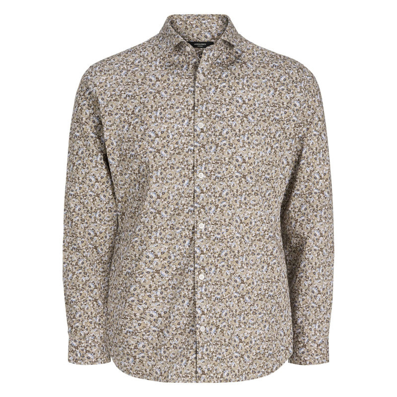 Premium By Jack & Jones - Chemise En Coton Beige à Motif Floral Imprimé Avec Une Coupe Slim - Beige Premium By Jack & Jones - Chemise En Coton Beige à Motif Floral Imprimé Avec Une Coupe Slim - Beige