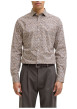 Thumbnail Chemise en coton beige à motif floral imprimé avec une coupe slim - Image 2