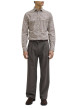 Thumbnail Chemise en coton beige à motif floral imprimé avec une coupe slim - Image 3