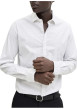 Thumbnail Chemise en coton blanche à motifs géométriques imprimés avec une coupe slim - Image 5