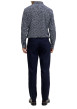 Thumbnail Chemise en coton bleu marine à motif floral imprimé avec une coupe slim - Image 4