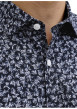 Thumbnail Chemise en coton bleu marine à motif floral imprimé avec une coupe slim - Image 6