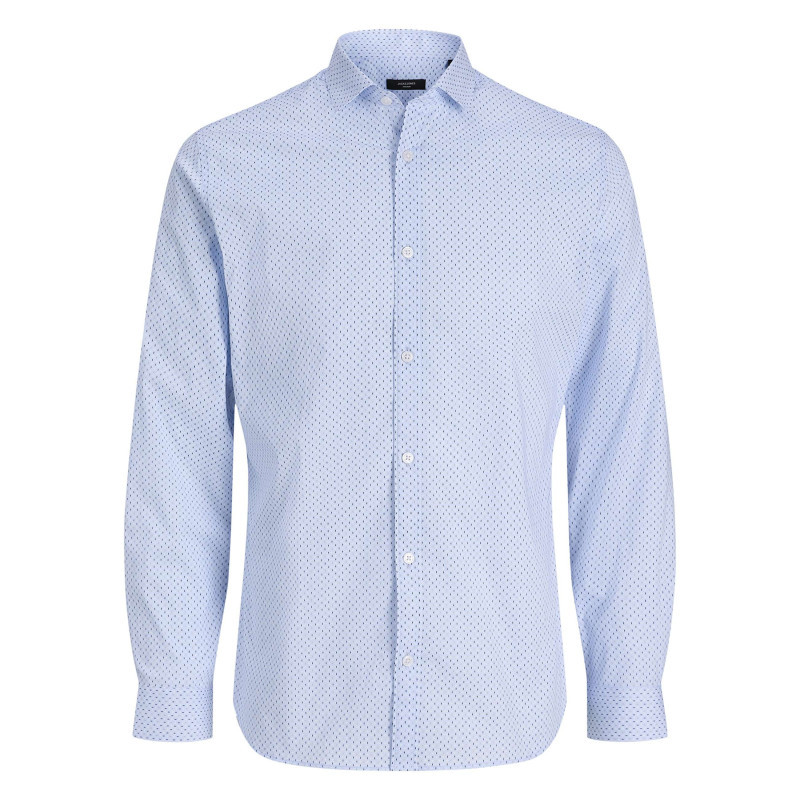 Premium By Jack & Jones - Chemise En Coton Bleu Clair à Motifs Géométriques Imprimés Avec Une Coupe Slim - Bleu Clair Premium By Jack & Jones - Chemise En Coton Bleu Clair à Motifs Géométriques Imprimés Avec Une Coupe Slim - Bleu Clair