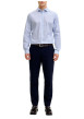 Thumbnail Chemise en coton bleu clair à motifs géométriques imprimés avec une coupe slim - Image 3