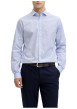 Thumbnail Chemise en coton bleu clair à motifs géométriques imprimés avec une coupe slim - Image 5
