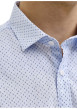Thumbnail Chemise en coton bleu clair à motifs géométriques imprimés avec une coupe slim - Image 8