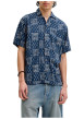 Thumbnail Chemise en coton marine à motif floral imprimé avec une coupe droite - Image 2