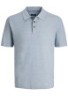 Thumbnail Polo en coton bleu ciel uni avec des manches courtes et une coupe droite