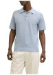 Thumbnail Polo en coton bleu ciel uni avec des manches courtes et une coupe droite - Image 5