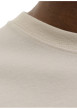 Thumbnail T-shirt beige uni basique avec une coupe droite et un col rond - Image 7