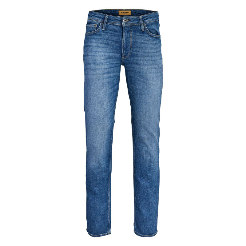Premium By Jack & Jones - Jean Clark En Coton Bleu Indigo Délavé Avec Une Coupe Droite - Bleu Foncé Premium By Jack & Jones - Jean Clark En Coton Bleu Indigo Délavé Avec Une Coupe Droite - Bleu Foncé