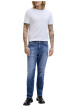 Thumbnail Jean Clark en coton bleu indigo délavé avec une coupe droite - Image 5