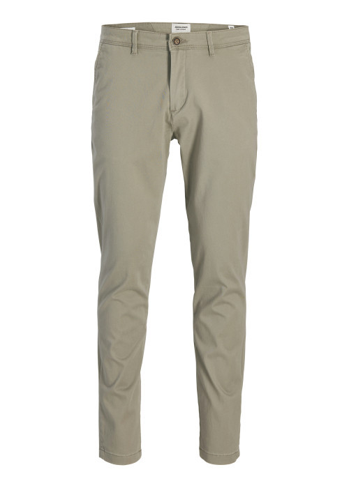 Pantalon chino Marco Bowie en coton vert tilleul uni avec une coupe slim