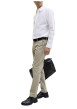 Thumbnail Pantalon chino Marco Bowie en coton vert tilleul uni avec une coupe slim - Image 6