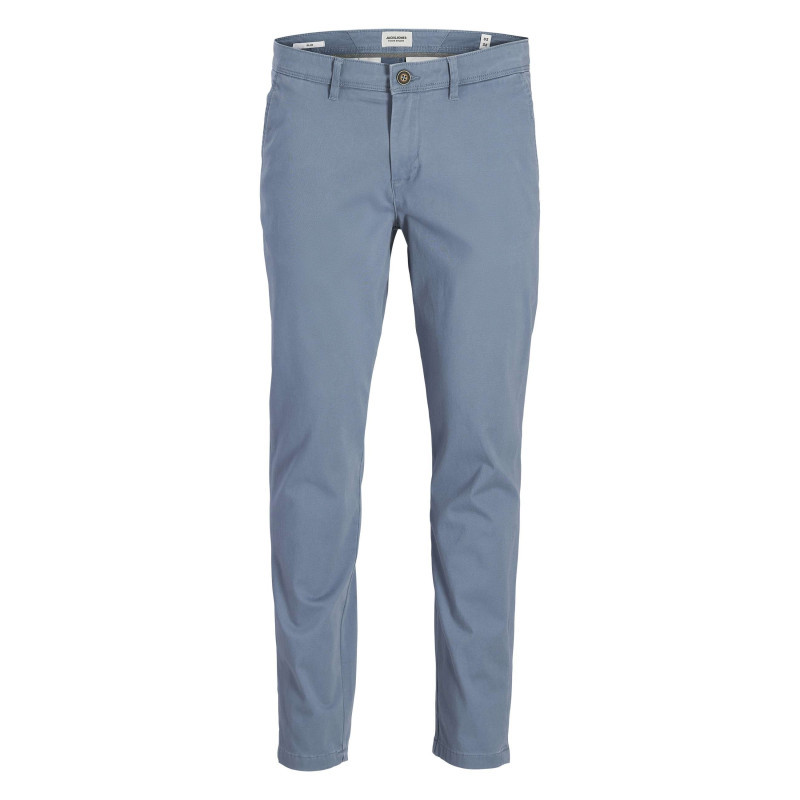 Premium By Jack & Jones - Pantalon Chino Marco Bowie En Coton Vert Bleu Uni Avec Une Coupe Slim - Bleu Premium By Jack & Jones - Pantalon Chino Marco Bowie En Coton Vert Bleu Uni Avec Une Coupe Slim - Bleu