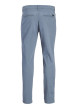 Thumbnail Pantalon chino Marco Bowie en coton vert bleu uni avec une coupe slim - Image 2
