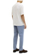 Thumbnail Pantalon chino Marco Bowie en coton vert bleu uni avec une coupe slim - Image 4