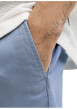 Thumbnail Pantalon chino Marco Bowie en coton vert bleu uni avec une coupe slim - Image 8