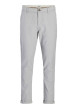 Thumbnail Pantalon chino Marco Fury en coton gris clair uni avec une coupe slim