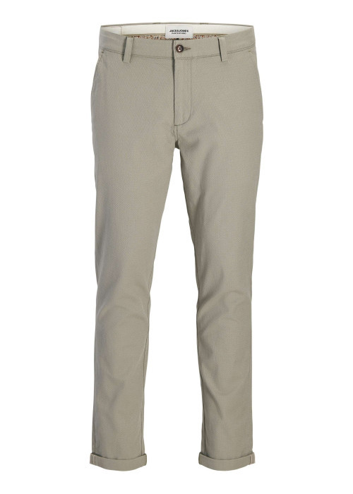 Pantalon chino Marco Fury en coton vert tilleul uni avec une coupe slim