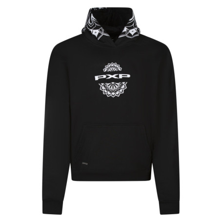 Pull noir à motifs avec une coupe droite à...