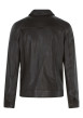 Thumbnail Blouson en cuir de mouton marron uni avec une coupe droite et un col à revers - Image 2