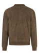 Thumbnail Blouson en cuir de mouton beige uni avec une coupe droite et un col rond - Image 2