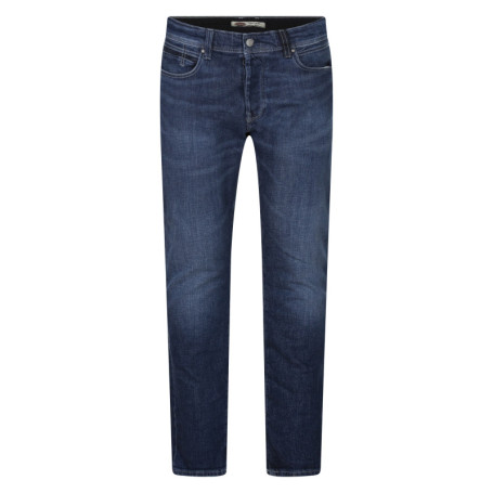 Jean Rope Reg en coton bleu foncé uni avec une...
