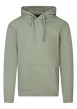Thumbnail Sweat en coton mélangé vert uni avec une coupe droite et une capuche