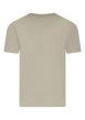 Thumbnail T-shirt en coton beige uni avec une coupe droite et un col rond - Image 2