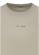 Thumbnail T-shirt en coton beige uni avec une coupe droite et un col rond - Image 3