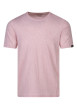 Thumbnail T-shirt rose uni à logo avec une coupe droite et un col rond