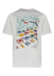 Thumbnail T-shirt en coton blanc à imprimé avec une coupe droite et un col rond - Image 2
