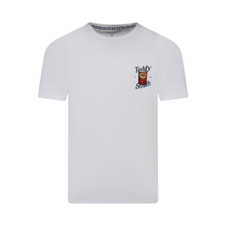 T-shirt en coton blanc uni avec une coupe...