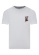 Thumbnail T-shirt en coton blanc uni avec une coupe droite et un imprimé dans le dos
