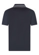 Thumbnail Polo en coton bleu foncé uni avec une coupe droite et un col boutonné - Image 2
