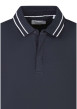 Thumbnail Polo en coton bleu foncé uni avec une coupe droite et un col boutonné - Image 3