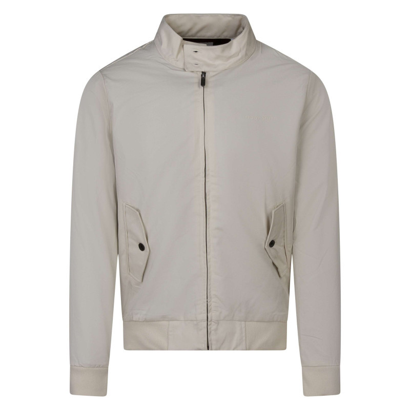 Teddy Smith - Blouson Beige Uni Avec Une Coupe Droite Et Un Col Montant Boutonné - Beige