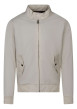 Thumbnail Blouson beige uni avec une coupe droite et un col montant boutonné
