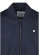 Thumbnail Blouson bleu foncé uni avec une coupe ajustée et un col montant - Image 3