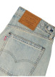 Thumbnail Jean baggy en coton bleu aspect délavé pourvu de poches plaquées - Image 2