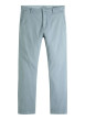 Thumbnail Pantalon chino en coton bleu clair pourvu du patch de la marque