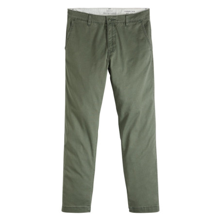 Pantalon chino kaki à coupe slim pourvu du...