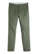 Thumbnail Pantalon chino kaki à coupe slim pourvu du patch de la marque