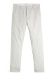 Thumbnail Pantalon chino beige à coupe slim pourvu du patch de la marque