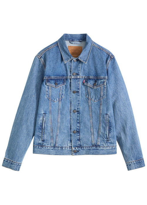 Veste en coton bleu à coupe ajustée pourvu d'un...
