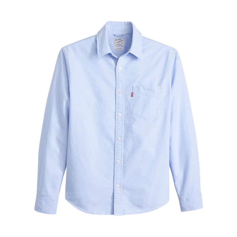 Levi's® - Chemise En Coton Ciel à Coupe Droite Pourvue D'un Col à Revers - Bleu Clair Levi's® - Chemise En Coton Ciel à Coupe Droite Pourvue D'un Col à Revers - Bleu Clair