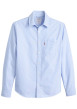 Thumbnail Chemise en coton ciel à coupe droite pourvue d'un col à revers