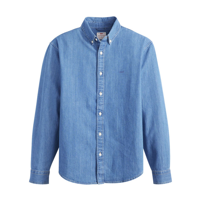 Levi's® - Chemise En Coton Bleue à Coupe Droite Pourvue D'une Col Boutonné - Bleu Levi's® - Chemise En Coton Bleue à Coupe Droite Pourvue D'une Col Boutonné - Bleu